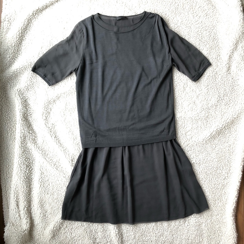 Anteprima silk and chiffon grey dress